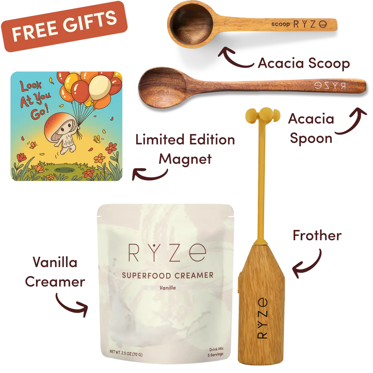 Mushroom Coffee Starter Kit (60 servings) - Balanced Set